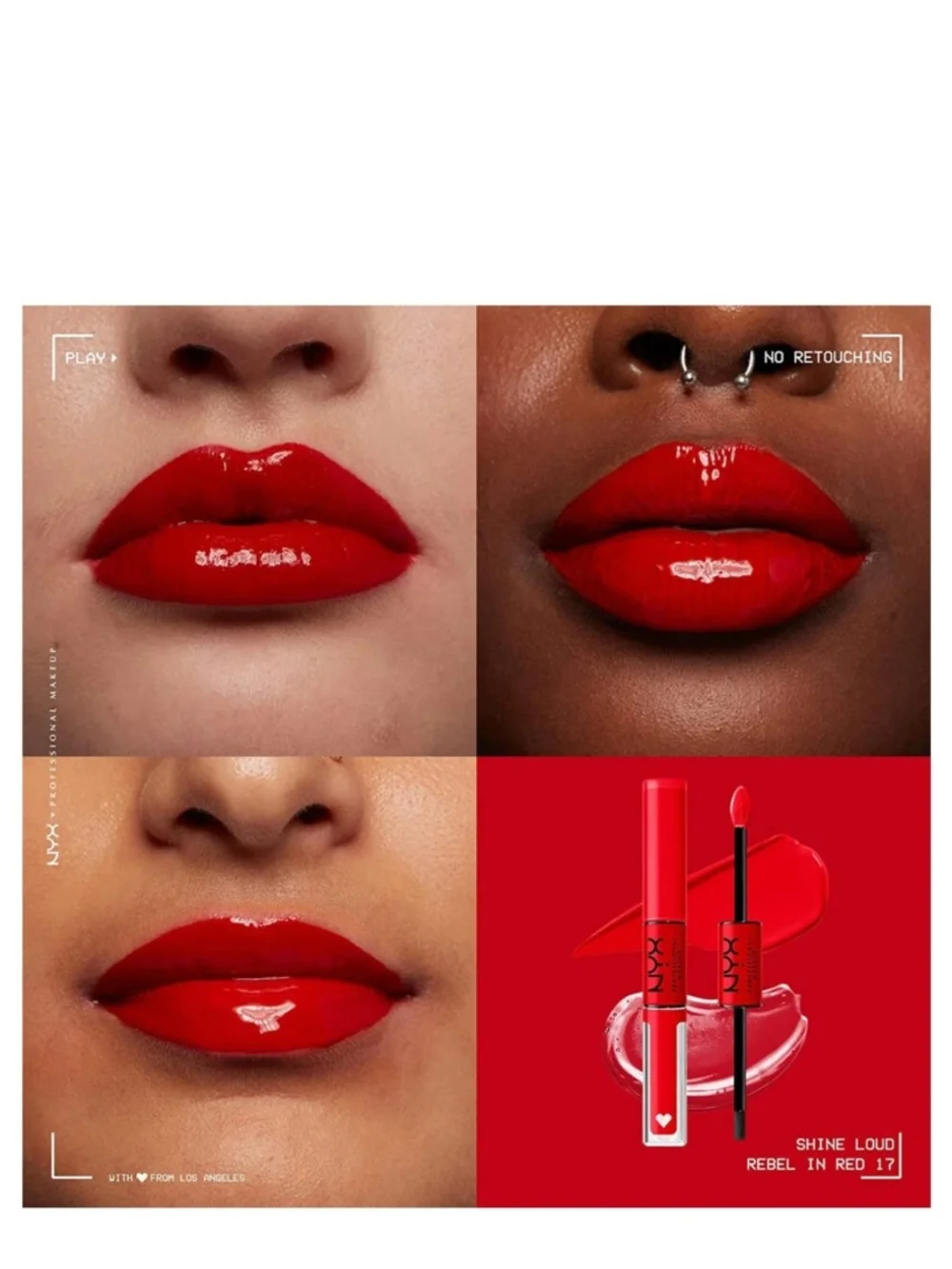 NYX Shine Loud High Shine Lip Color – Rebel In Red - NWT - Never Opened
